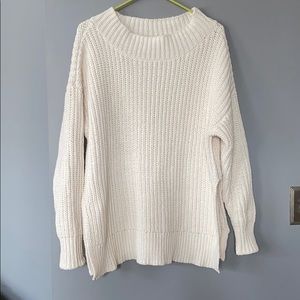 Aerie oversized cream chenille sweater. XS